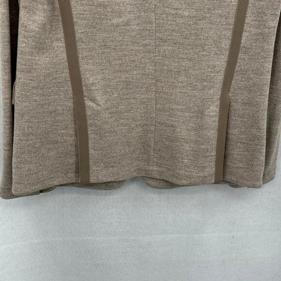 Rag & Bone Oatmeal Lexington Wool Snap Front Grosgrain Tailored Blazer Size 8 - Picture 9 of 12